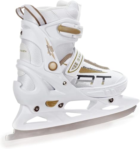 Miniatura 4 de Raven Profession - Patines En Línea 2 En 1 Para Patinaje Sobre Hielo 22,5-25 Cm , Color Blanco Y Dorado