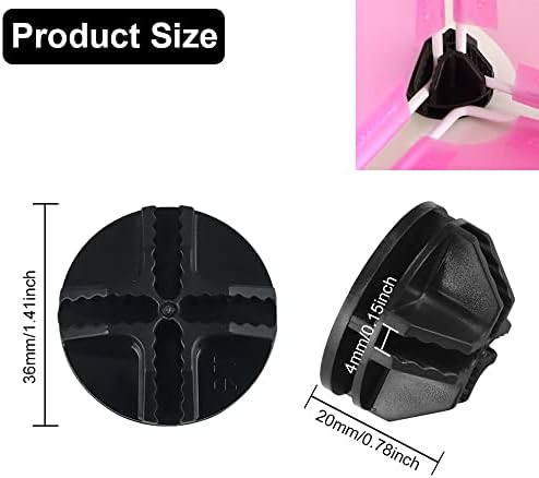 XAVSWRDE 40 PCS Wire Cubes Plastic Connectors ABS Interlocking Connectors Modular Organizer Clasp Buckle Clip Wire Grid Bucket Joints Unit for Cube Storage Shelving DIY Storage Cabinet, Black