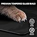 Redragon PG1M Glass Mouse Pad - Ultra-Smooth Precision Surface with Non-Slip Base, Easy to Clean, Hard Mousepad for Gaming - 13 x 13 x 0.15 inches, Black