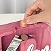 callie Custom Multi Font Piggy Bank with Multicolor Text Engraved Money Box Personalized Wooden Kid Initial Coin Money Bank for Girls and Boys Christmas Birthday Gift Home Decoration（Pink）