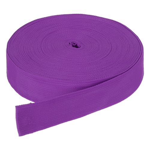 DMiotech 50 Yard x 1 1/2 Inch Width Nylon Webbing Strap Poly Flat Webbing Strapping for DIY Craft Backpack Strapping, Sewing, Outdoor Gear Repair, Purple