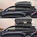 VISRACK Gray Rooftop Cargo Box Carrier Large 13 Cubic Feet Car Top Mount Travel Luggage Storage, Dual Side Opening, Roof Cargo Boxes Waterproof Rooftop Storage Box Extra Keys, Straps