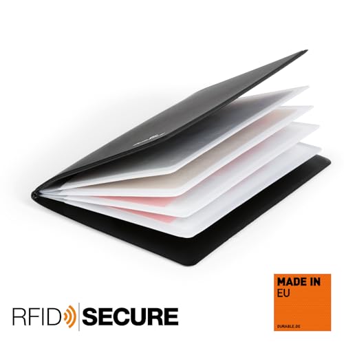 Durable Kreditkartenetui mit Rfid Schutz, Kartenetui für 8 Karten, schwarz, 230958 5