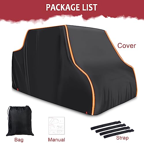StarknightMT Heavy Duty UTV Cover 4 Seater,Waterproof 420D Oxford Cover for All-Weather Outdoor Storage,Compatible with Polaris Ranger Crew 1000 900 570 General RZR,Reflective Strips Windproof