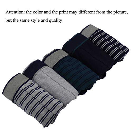 Nightaste Men's Cotton Underwear Hip Briefs 5-Pack Classic Stretch Bulge Pouch Bikini Undies with Assorted Solid Color Stripe2