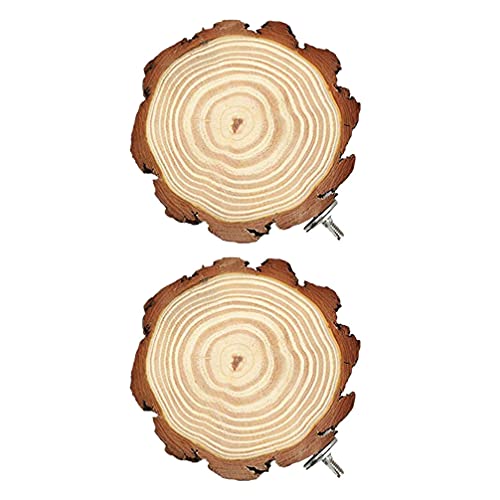 POPETPOP Plataforma 2Pcs Poleiro De Madeira Pássaro Papagaio Estande Playground Acessórios para Anim