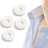 Collar Protec4 Rolls Stain Resistant and Wicking Clothing Tapes, Self-adhesive Sweat Pad Collar Stays for Men's Dress Shirts, Fabric Tape for Cuffs, Heels, Hat Liners Sweat Protectiontors