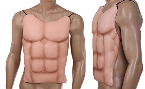 [ウミネコ] マッチョスーツ ハロウィン コスプレ 仮装 メンズ 衣装 コスチューム 男 男性 筋肉 マッスル マッチョ ムキムキ 腹筋 大胸筋 上半身 フリーサイズ youtuber youtube ネタ - ウミネコ(Umineko) - 商品画像