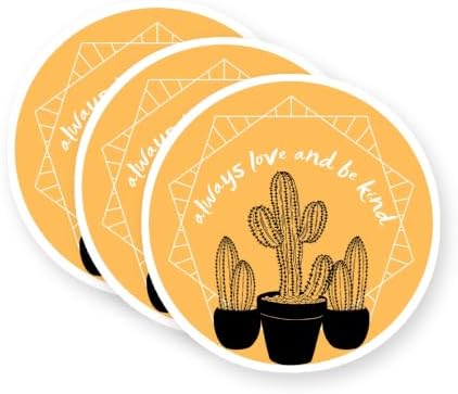 Cactus Always Be Kind Boho Vinyl Stickers 3 Pack 3 Inch image 5