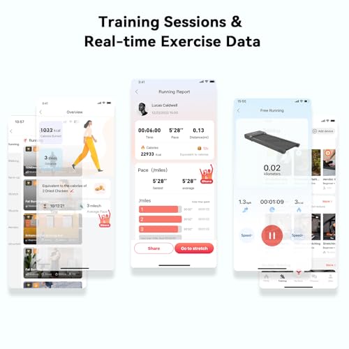 MJWW Walking Pad Treadmill with Seamless One-Piece Molding Design, Portable Under Desk Treadmill for Home & Office, Walking Machine APP & Remote Control with AI Training, Door-to-Door Delivery - Image 4