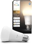 Philips Hue Smart LED A19 Bulb, Warm White Light 2700K, E26 Base, 10.5W, 1100 Lumens, Dimmable, Works with Alexa, Google Assistant, and Apple Home, 1 Pack