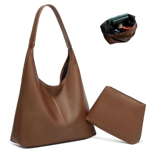 Sac cabas en cuir PU femme grand format marron avec bandoulière