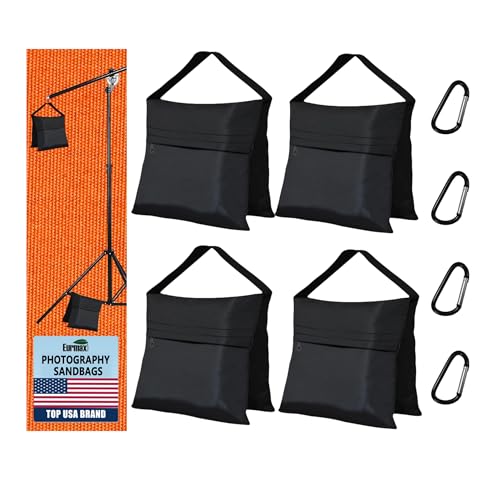 Eurmax USA Photography Sand Weight Bags Heavy Duty Saddlebags for Photography Video Equipments, Backdrop Stand, Light Stand,Photo Tripod, Canopy Tent, Umbrella...