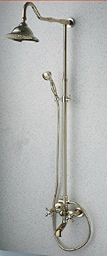 Ensemble de douche plaqué or Gowe avec ciel de pluie pour un bain haut de gamme