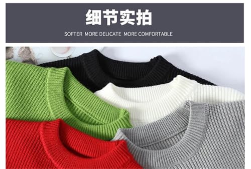 Mens Vitality Turtleneck Sweater Winter Loose Casual Knitted Pullovers Men Warm Patchwork Knitwear2