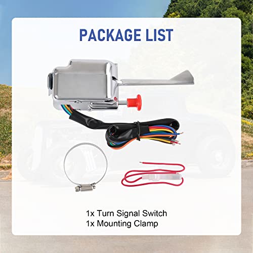 Image of JDMSPEED New Chrome 12V Universal Street Hot Rod Turn Signal Switch Replacement for Ford Buick GM