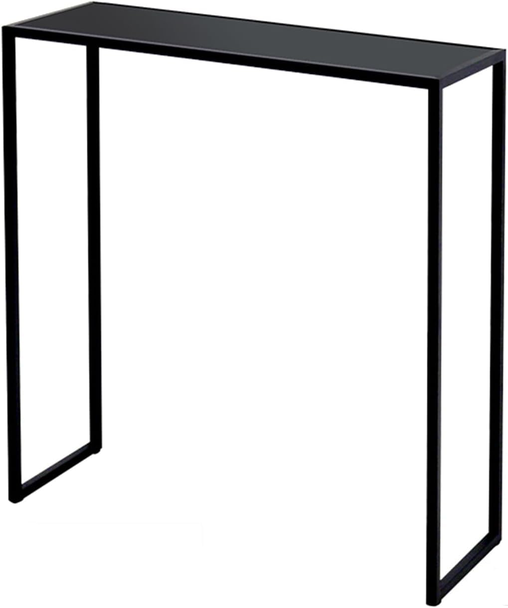 Mesa de hierro para ahorrar espacio consola estrecha de salón rectangular