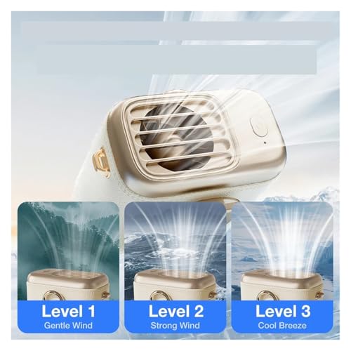 Ventilador de cintura portátil USB con 3 velocidades para refrescarte al aire libre 4