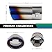 Anyhut 1 PC Stainless Steel Car Exhaust Tip, Blue Burnt 2.5