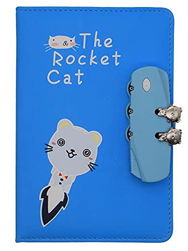 Journal intime à cadenas bleu avec combinaison pour fille et ado 150 pages