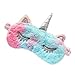 Dodheah Masque de Sommeil Licorne Masque de Nuit Enfant Animaux Masque Kawaii Mignon Cache Yeux pour Dormir Adultes Femme Couleur