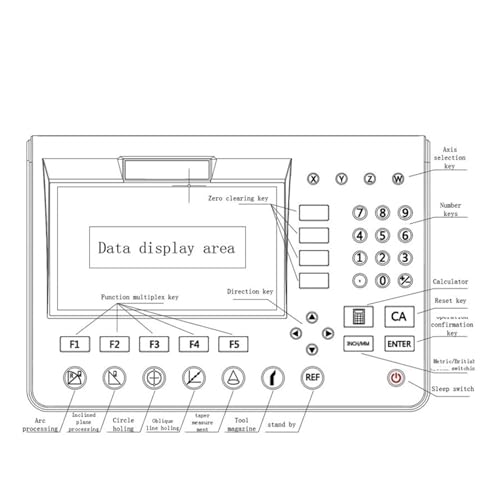 Medidor digital con pantalla LCD de 4 ejes SDS200 miniatura 4