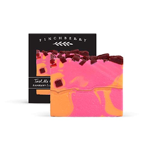Finchberry Handmade Natural Raspberry Scented Soap Bar (Tart Me Up), Moisturizing Shea Butter & Coconut Oil, Vegan, Gluten Free & Sulfate Free, Made With Sustainable Ingredients, 4.5 Oz #TOP2