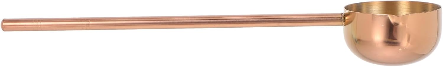 Stainless Steel Ladle Long Handle 80ml Rose Gold Multipurpose Kitchen Gadget Soup and Oil Serving Spoon for Home Cooking