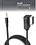 AMI/MMI AUX Cable - MDI to AUX, MMI to AUX, AMI Adapter for Audi AUX Cord, Compatible with Audi Music Interface Volkswagen Media-in Socket - 6 Foot Extra Long