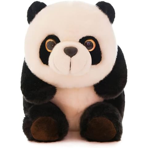 Njbfjhnn New Seated Panda Plush Toys Simulation Giant Squid Stuffed Toys Cute Animal Plush Dolls for Kids Boys Girls Gifts 1pcs 28-30cm Cover