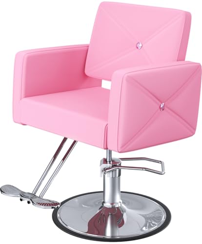 EITPETPORT Salon Chair for Hair Stylist with 350Lbs Heavy-Duty Hydraulic Pump, 360&deg; Swivel Barber...
