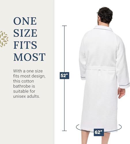 Image of Kaufman Waffle Robes | Personalized & Monogramed | Unisex 100% Cotton Soft Luxury Bathrobes for Men & Women, Spa & Hotel