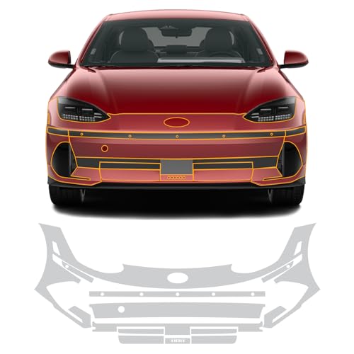 FDAIUN for 2023-2024 Hyundai Ioniq 6 PPF Precut Car Paint Protective Film Invisible Self Adhesive TPU Rainproof Film Scratch Protector Exterior Accessories (Front Bars + Headlights 11Pcs)