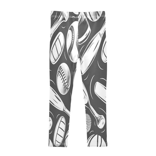 Toddler Girls Leggings Printed Yoga Pants Leggings Seamless Pattern with Different Balls Sport for Kids2