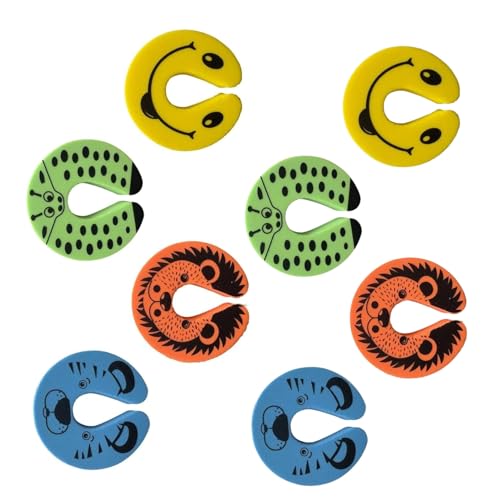 Babypro Finger Pinch Door Guards, U-Shaped Animal Print Design, Pack of 4, 15mm Thick, Non-Toxic EVA Foam, Children Safety Door Slam Stopper, Prevents Finger Pinch Injuries & Pet from Getting Locked