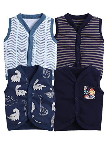 Image of EIO New Born Baby Clothes 0 | Soft Cotton Jablas for New Born | Front-Open Baby Tees for Boys & Girls Pack of 3 Newborn Clothing Set