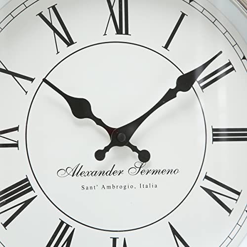 Boltze Yella 3453100 Horloge analogique avec Chiffres Romains Diamètre 40 cm, Blanc. – vue 3