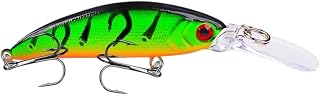 1pcs Minnow 6g/7cm Longmouth Lure Fishing Lures Ocean Boat 3D Eyes Plastic Hard Fish Leurre Peche Mer 8# Hooks