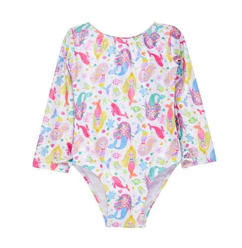 Image of Flap Happy Baby Girls' UPF 50+ Charlie L /S Rash Guard Swimsuit