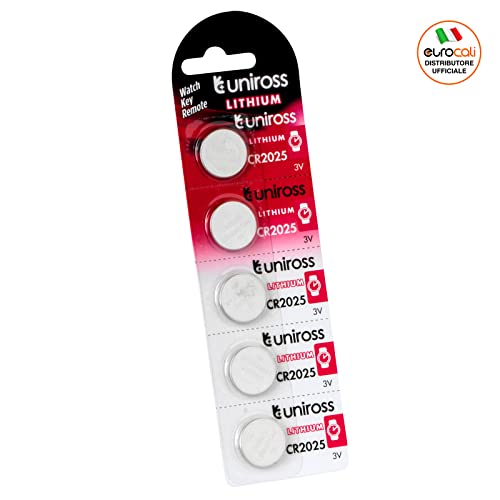 Uniross Pile Batteria Bottone CR2025 Lithium 3V al...