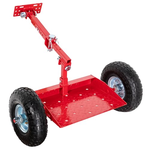 Eastrexon Lawn Mower Wheels Sulky Walk Behind Mower-Sulky Lawn Trailer with Dual 10 Vacuum Tires for Mower Easy Forward & Reverse Lawn Mower Trailer Red