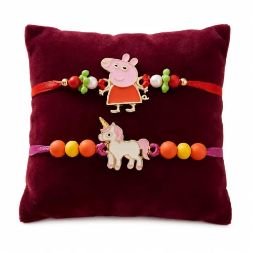 Image of TIED RIBBONS Rakhi for Kids Boy - Set of 2 Premium Designer Rakhi for Kids Boys Baby Brother with Roli Chawal - for Rakshabandhan