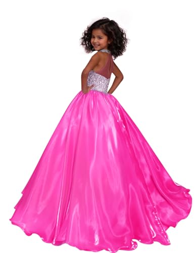 Pageant Dress for Girls Rhinestones Miss National Pageant Dresses Organza Party Ball Gown