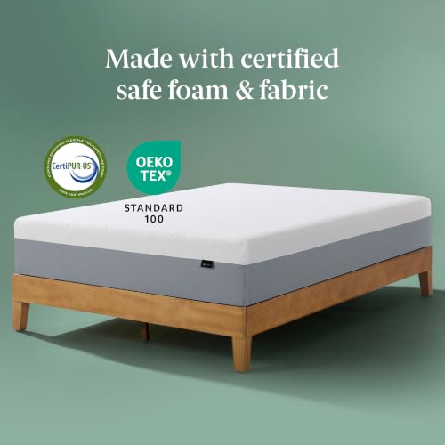 Image of Zinus 10 Inch Green Tea Essential Memory Foam Mattress [New Version], Full, Fiberglass Free, Medium Feel, Breathable Airflow Memory Foam, Certified Safe Foams & Fabric, Mattress in A Box