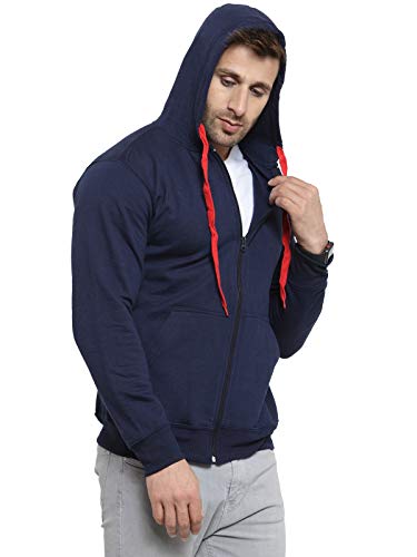 Image of Scott International Men's Solid Cotton Hoodies for Men, Trendy and Comfortable Sweatshirts for Men, Stylish Winter Wear with Hood and Pockets, Fashionable Hooded Sweatshirts