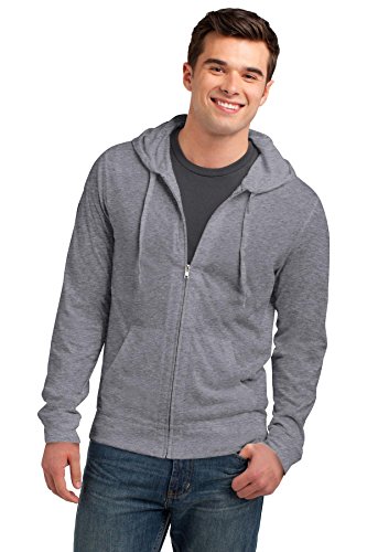 District Jersey Full-Zip Hoodie XL Dark Heather Grey2