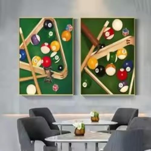 Affiche de billard déco sans cadre pour salon moderne - 2