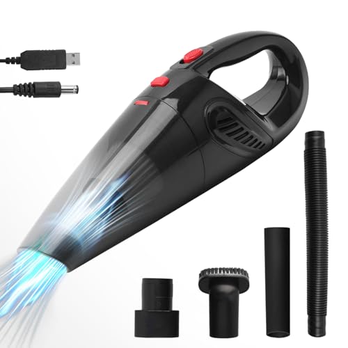 Handheld Vacuum Cleaner, Powerful Suction Car Vacuum Cleaner with 20-25Mins Runtime, Rechargeable Hand Held Vacum Cordless with Washable HEPA Filter for Home Car Carpet Stairs Pet Hair Cleaning