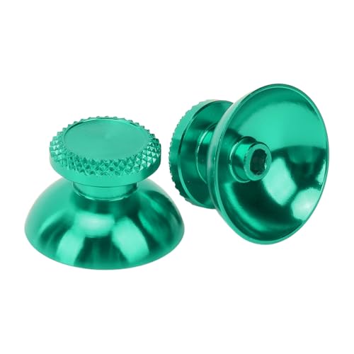 2 szt. Metalowe uchwyty analogowe Stick Thumbsticks Controller Stop aluminium Metaliczny Joystick Przenośna konsola do gier Akcesoria (Zielony)