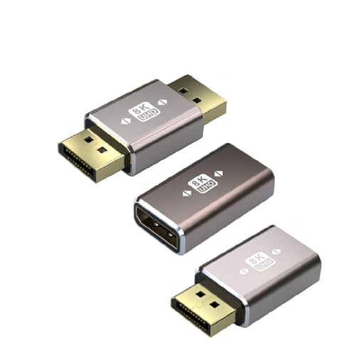 Adaptador DisplayPort 8K 3 piezas, Macho a Hembra y Más miniatura 1